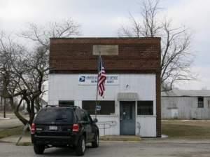 The post office in Nilwood, Ill., serves as an informal community center. 