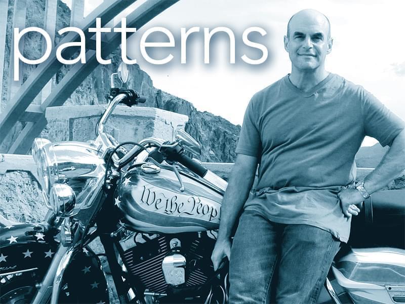 photo of Peter Sagal, host of NPR’s “Wait, Wait … Don’t Tell Me,” travels cross-country on a customized Harley-Davidson to find out what the Constitution means in the 21st century.