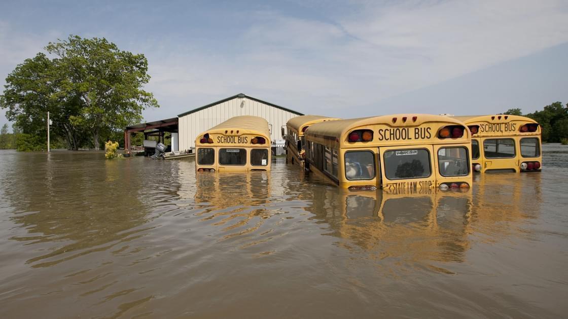 Mississippi River flood waters in Vicksburg, Miss., in 2011.