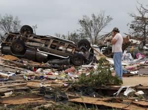 tornado damage in Oklahoma
