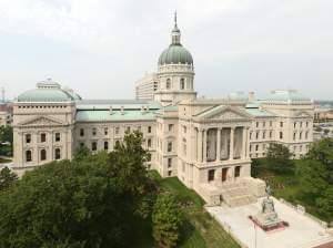 The Indiana Capitol building in Indianapolis. 
