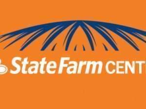 The logo of the State Farm Center.