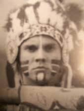 Chief Illiniwek posing