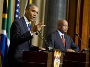 U.S. President Barack Obama and South African President Jacob Zuma