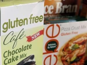 Many products are labeled "gluten free" on the outside of packages.