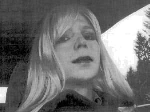Army Pfc. Bradley Manning, who now asks to be referred to as Chelsea, dressed as a woman in this 2010 photograph.