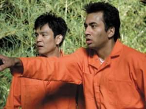 An scene from the film "Harold and Kumar Escape from Guantanamo Bay"