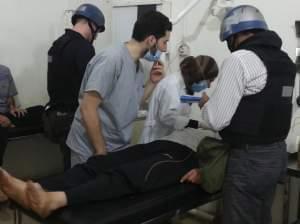 U.N. chemical weapons experts on Monday visited people hospitalized by an apparent gas attack last week in suburban Damascus. Although residents of the capital city have grown accustomed to war over the past two years, they say they are concerned abo