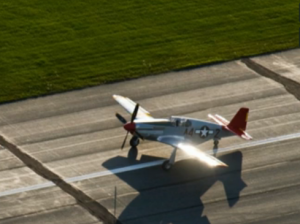 the restored Mustang fighter plane