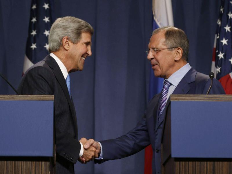 U.S. Secretary State John Kerry and Russian Foreign Minister Sergey Lavrov