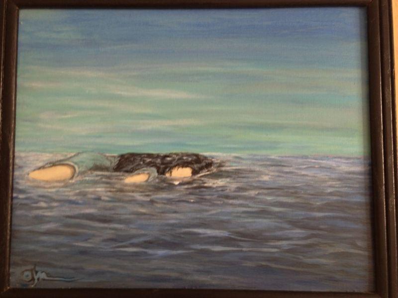 A painting by a survivor of rape is on display at the indi go Artist Co-Op in Champaign.