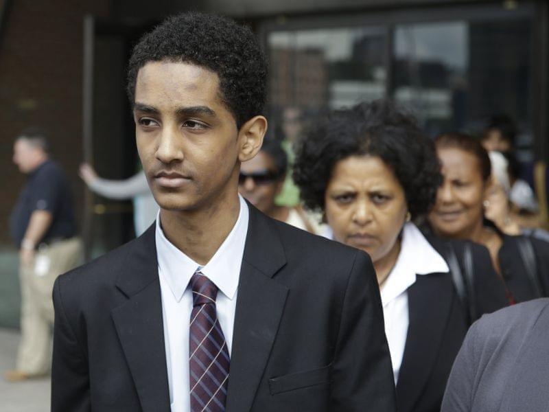 Robel Phillipos leaves federal court on Friday in Boston after he was arraigned on charges of hindering the investigation of Boston Marathon bombing suspect Dzhokhar Tsarnaev.