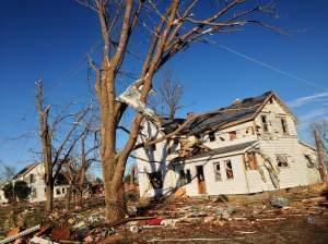 Damage from a tornado that struck Gifford, Ill. on Sunday, Nov. 18, 2013.