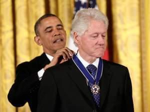 Barack Obama and Bill Clinton 