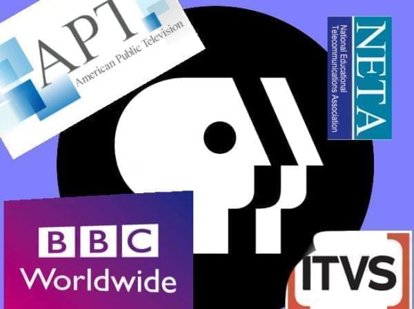 PBS logo partially covered by other public television organization logos.