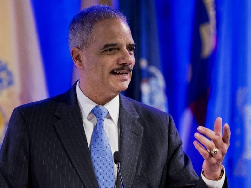 Already one of the longest-serving attorneys general in history, Eric Holder says he has no immediate plans or timetable to leave. Here, he speaks at the annual Attorneys General Winter Meeting in Washington on Feb. 25.