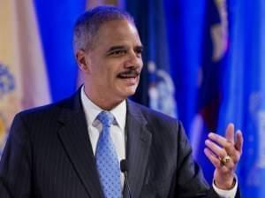 Already one of the longest-serving attorneys general in history, Eric Holder says he has no immediate plans or timetable to leave. Here, he speaks at the annual Attorneys General Winter Meeting in Washington on Feb. 25.
