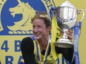 Tatyana McFaddden wins trophy again in Boston Marathon