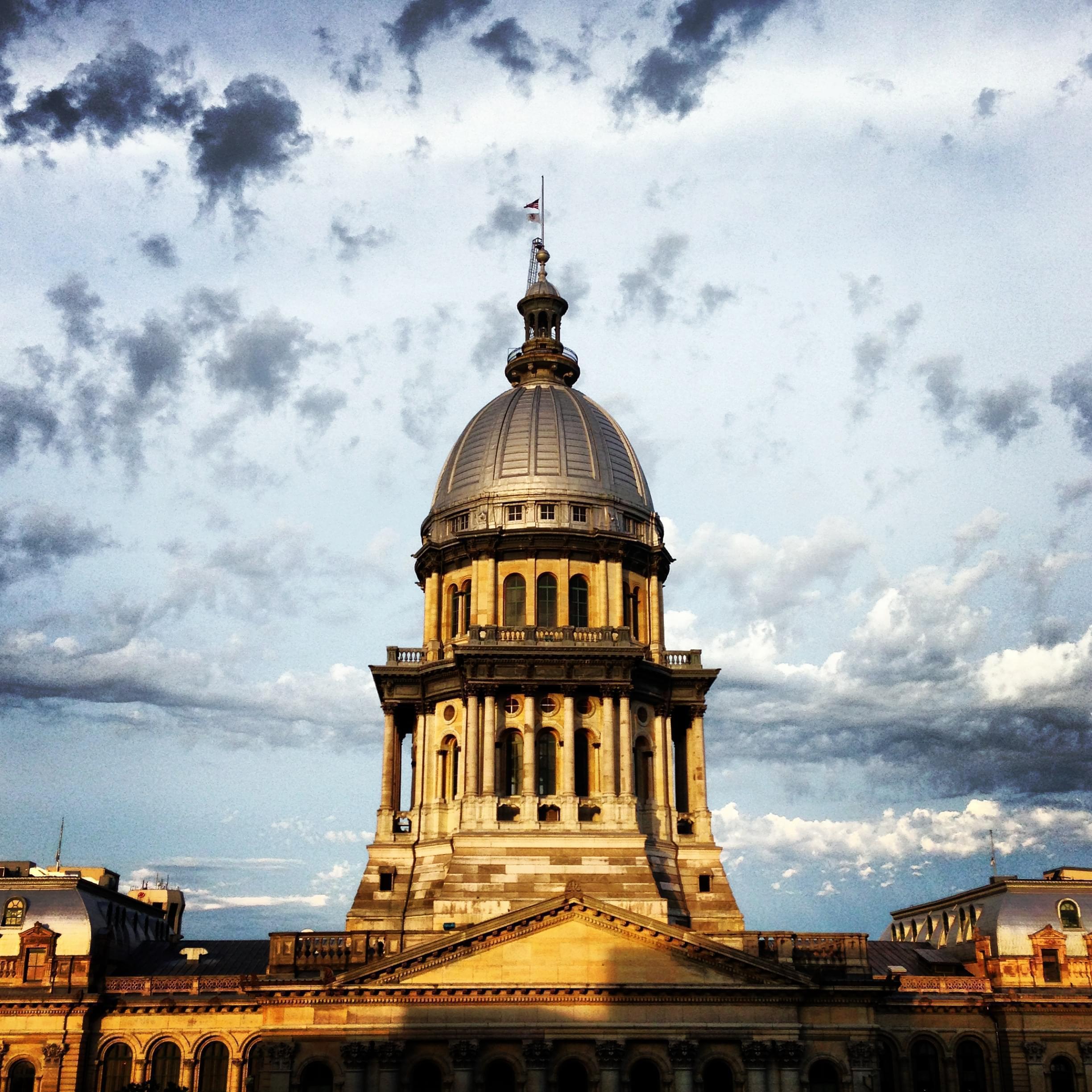 The Illinois State Capitol building in Springfield, Ill.