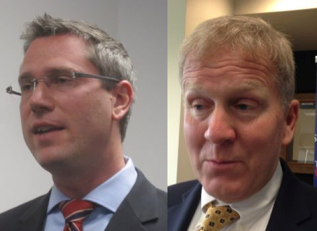 Democratic Sen. Mike Frerichs (l) and Republican Rep. Tom Cross (r) are running against each other to be next treasurer of Illinois.