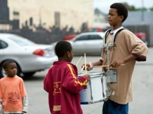 Young drummers and their admirers