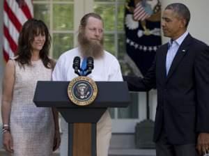 President Obama, Jani Bergdahl and Bob Bergdahl speak during a news conference in the Rose Garden of the White House in Washington on May 31 about the release of their son, U.S. Army Sgt. Bowe Bergdahl.