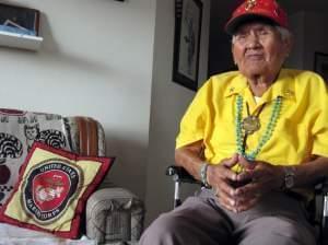 Chester Nez, one of 29 Navajo Code Talkers whose language skills thwarted the Japanese military in World War II, is shown in a November 2009 photo. Nez died on Wednesday.