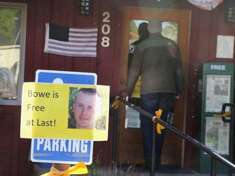 Hailey, Idaho: A sign announcing the release of Sgt. Bowe Bergdahl outside Zaney's coffee shop, where Bergdahl worked as a teenager. A rally celebrating his return home has been canceled, after organizers received threats of protests and hate ma