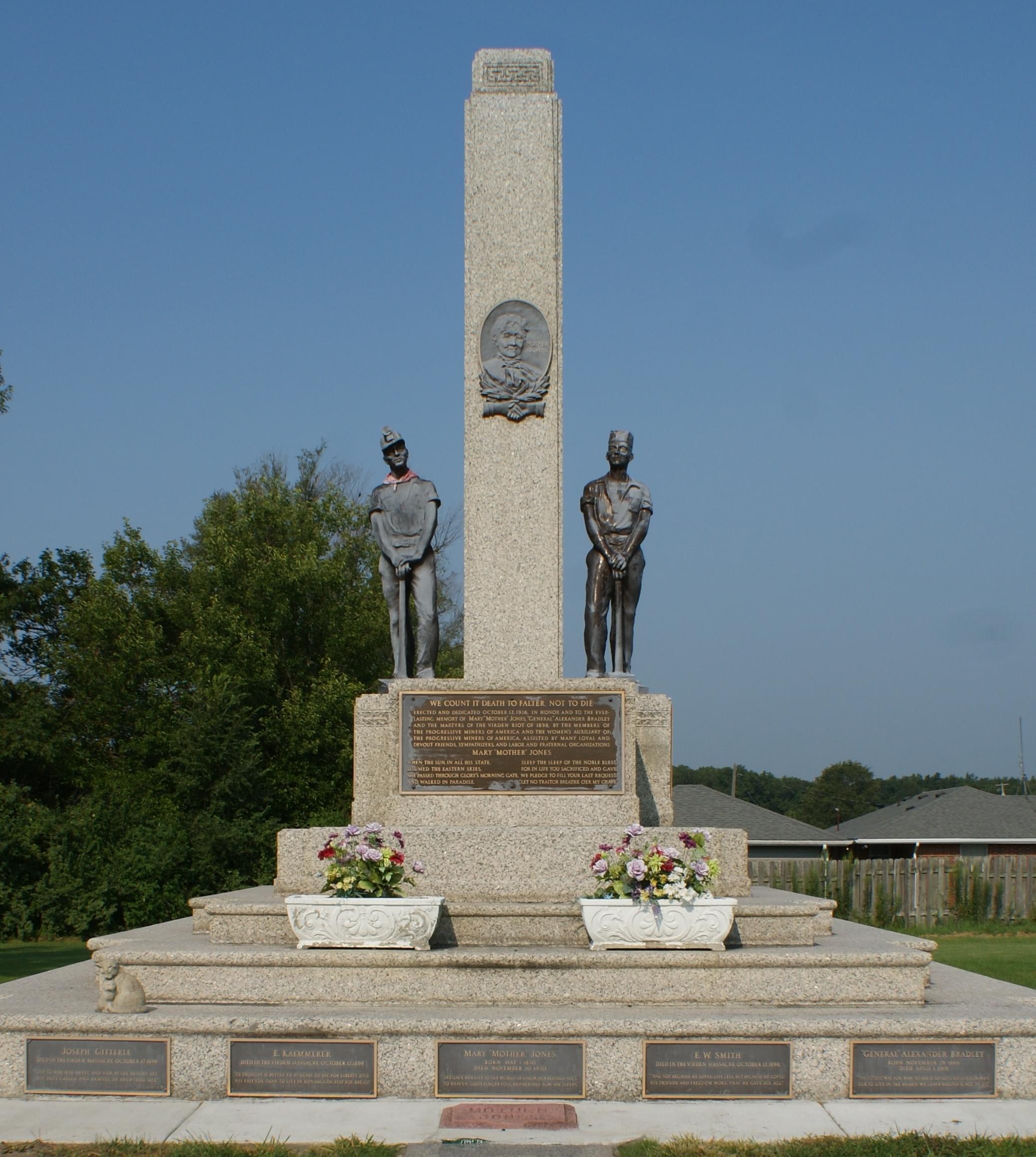 The Mother Jones Memorial in Mt. Olive Cemetery