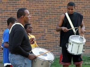 Bud johnson lee duncan drumming with others