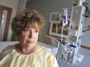 Dorothea Handron became so ill after a surgeon unknowingly pierced her bowel during a hernia operation that doctors placed her in a medically induced coma for six weeks to aid healing.