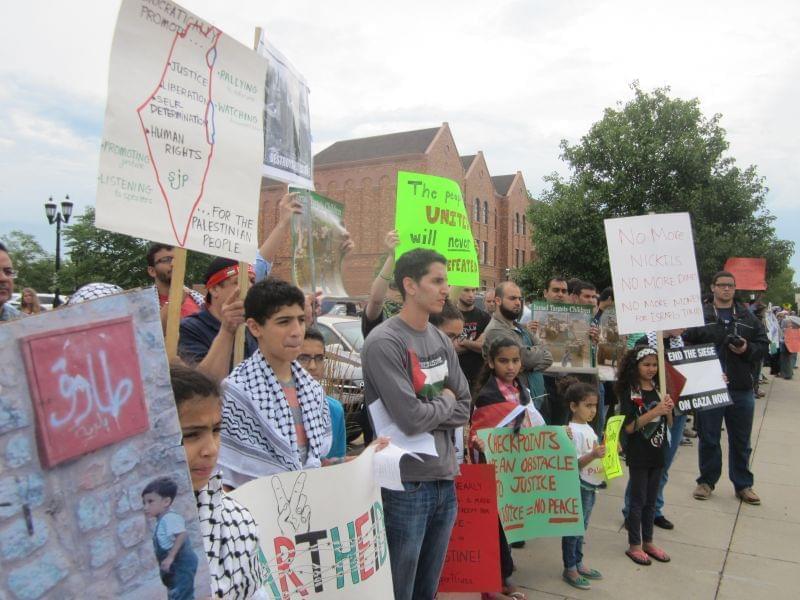 Protest against Israeli conflict with Gaza in Urbana