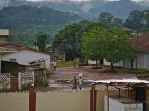 People walk in Kenema, a part of Sierra Leone hit hard by Ebola. 