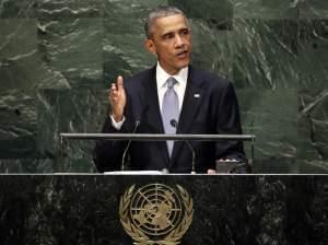 President Obama addresses the U.N. General Assembly Wednesday.