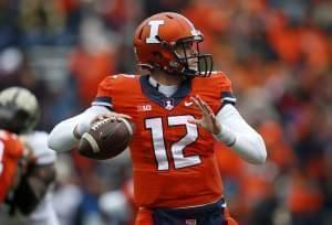 Illinois Quarterback Wes Lunt during a Saturday home loss to Purdue