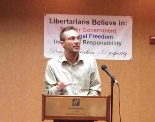 Libertarian gubernatorial candidate Chad Grimm.