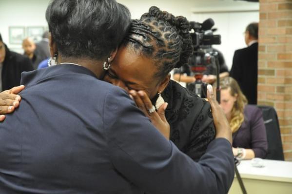 Democrat Carol Ammons gets emotional after winning the race for the 103rd House Seat.