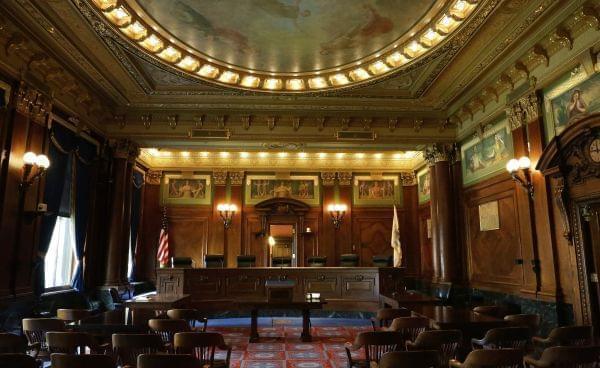 Illinois Supreme Court chamber during August 27, 2014 tour.