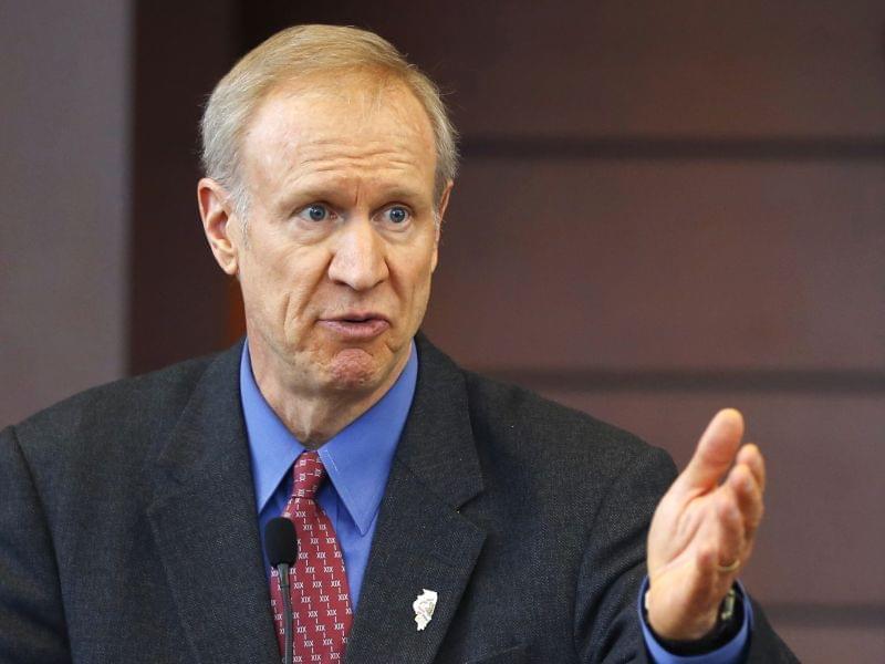 In this March 20, 2015 file photo, Illinois Gov. Bruce Rauner speaks at a news conference in Chicago.