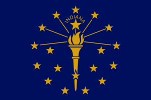 Flag of the state of Indiana.