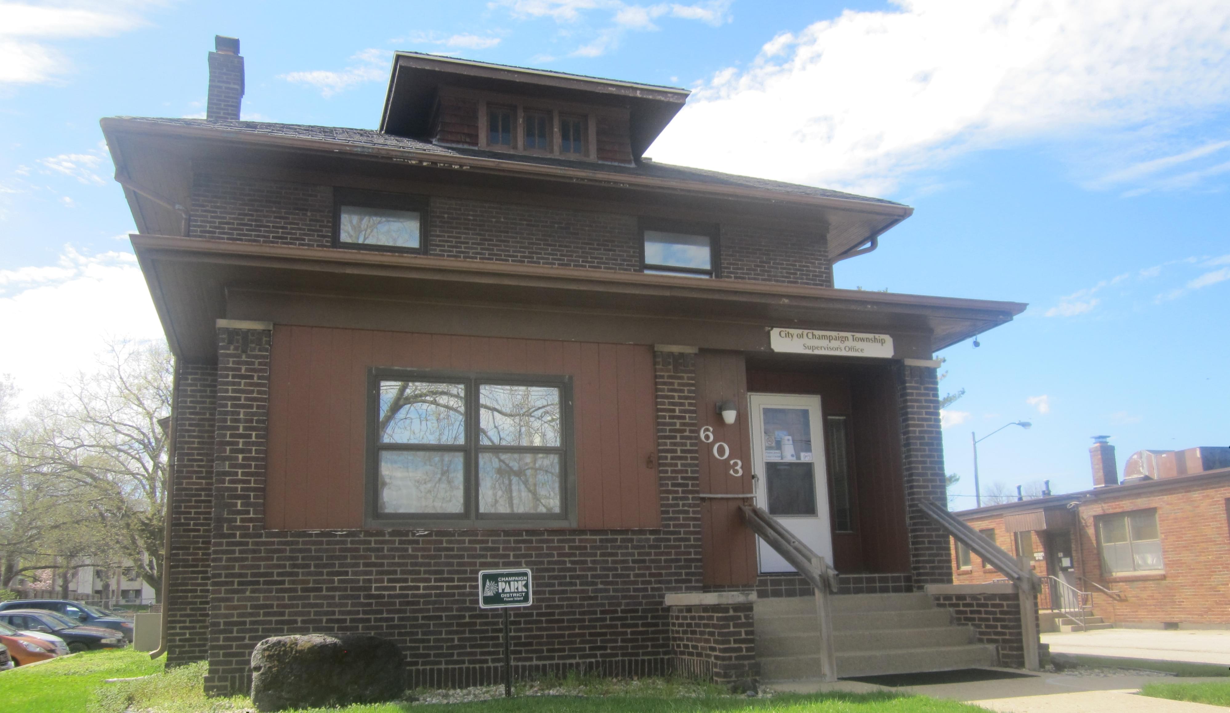 The supervisor's office building for City of Champaign Township, in Champaign.