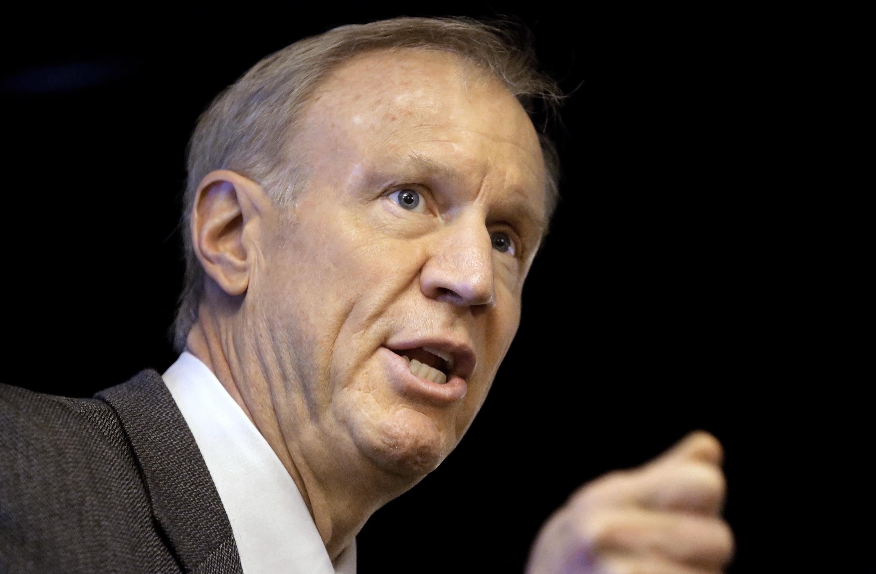 In this March 4,file photo, Gov. Bruce Rauner speaks at an event in Springfield. 