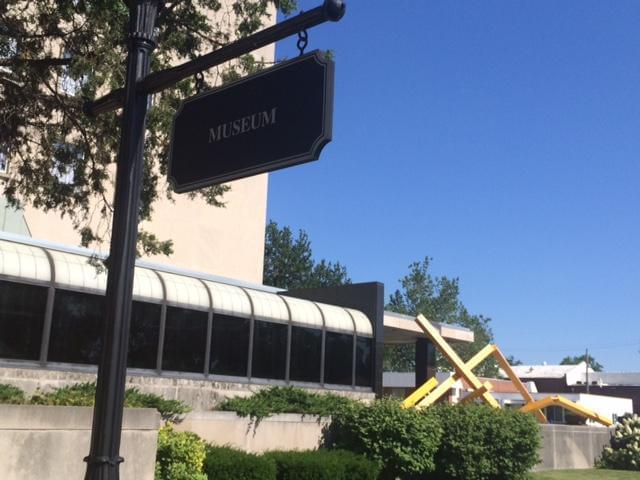 Outside the Illinois State Museum in Springfield.