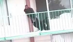 Darius Graves runs from a Rantoul motel room, in a screenshot from police video.
