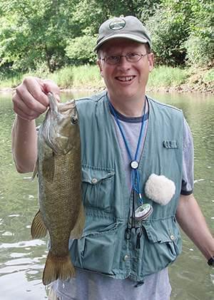 Rob Kanter holds a Middle Fork smallmouth bass