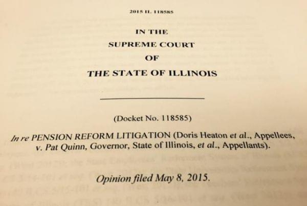 The title page of the lawsuit Doris Heaton v Pat Quinn and the State of Illinois.