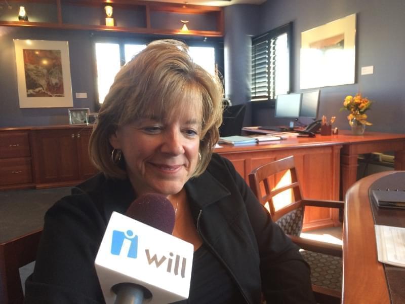 University of Illinois Urbana campus interim Chancellor Barb Wilson in her office Tuesday.
