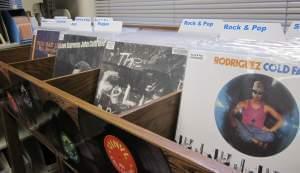 The new vinyl record collection at the Urbana Free Library.