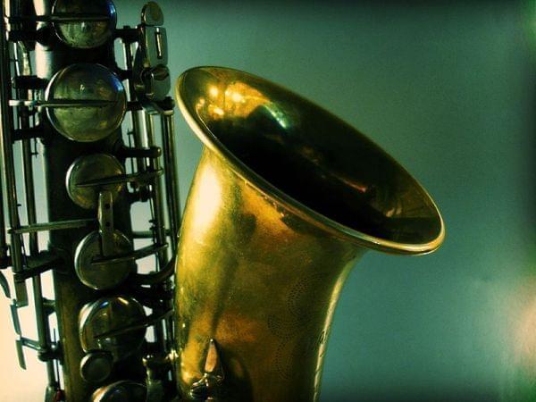 up close of a saxophone