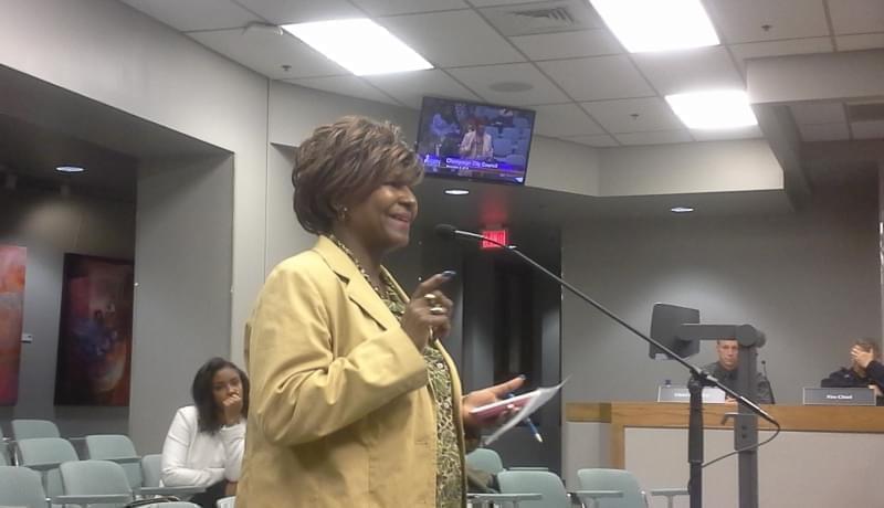 Champaign County NAACP President Patricia Avery, addressing the Champaign City Council.